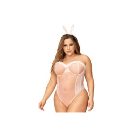 Déguisement lapin sexy grande taille avec serre tête 